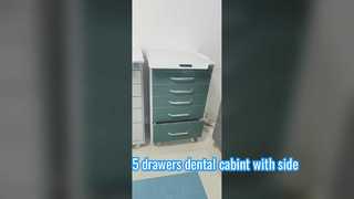 Cabine dentaire 5 tiroirs avec plateau latéral
