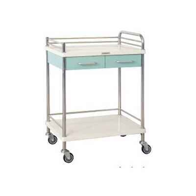 Hospital Furniture Crash Cart Table Instrument High Quality Medicine Four Wheels Medical Stainless Steel Clinical Trolley
