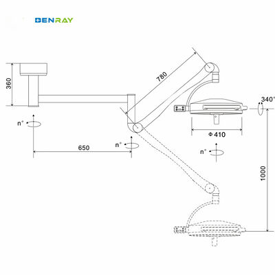 Ceiling Type  ENT Dental GNY Veterinary Surgery LED Operating Lamp Exam Lamp