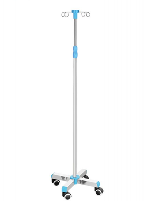 Mobile movable hospital medical stainless steel iV pole IV stand