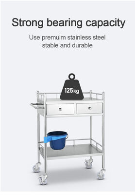 Stainless Steel Hospital Trolley Medical Cart
