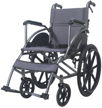 Chaise roulante à roue arrière intégrale à dos pliable