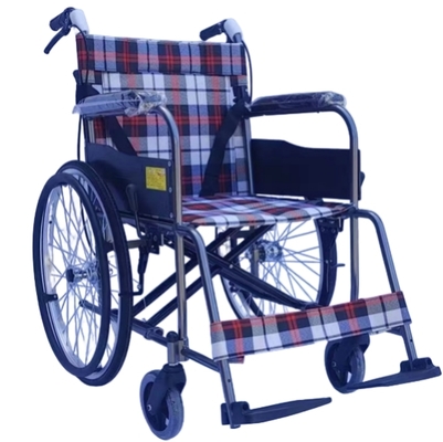 Fauteuil roulant en alliage d'aluminium à siège souple