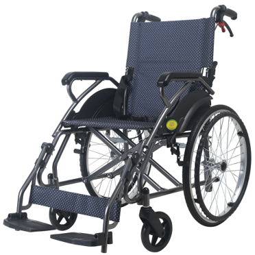 Fauteuil roulant en alliage d'aluminium à siège souple