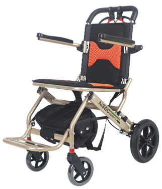 Petit avion fauteuil roulant à roues arrière en PU de 10 pouces