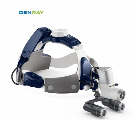 BR-HL08 Lentille acrylique de chirurgie de l'amplificateur de la ceinture de tête LED lumière clinique dentaire médicale intégré phare chirurgicale