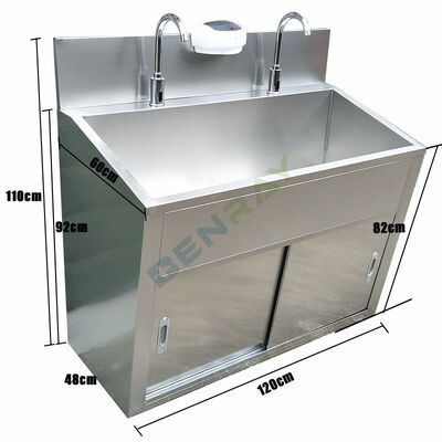 Lavabo à robinet à induction en inox pour 2 personnes