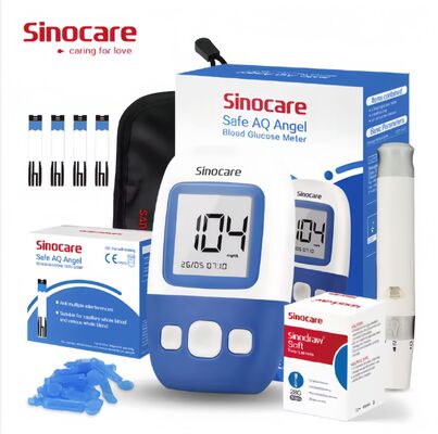 Utilisation à domicile Glucomètre sanguin précis Moniteur de la glycémie Glucomètre sanguin Avec 50 bandelettes de test et 50 lancettes stériles