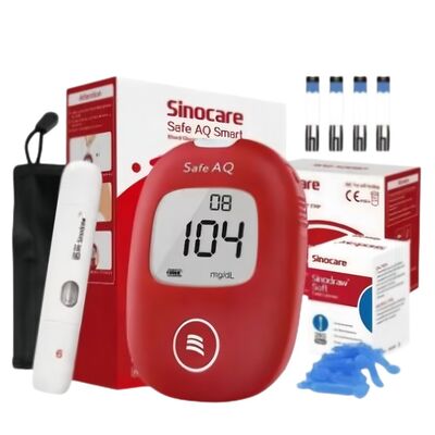 Utilisation à domicile Glucomètre sanguin précis Moniteur de la glycémie Glucomètre sanguin Avec 50 bandelettes de test et 50 lancettes stériles