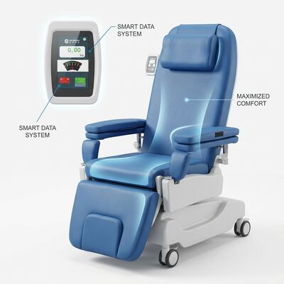 Chaise de dialyse électrique pour hémodialyse, trois moteurs LINAK, inclinable de 0 à 85 degrés, certifiée CE